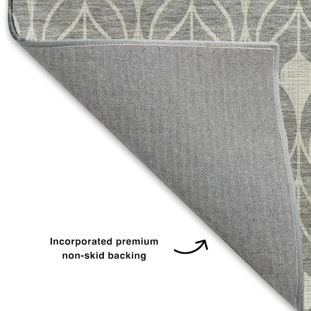 Luxury Washable Indoor/Outdoor The Reserve Gray 3' x 5' Rug