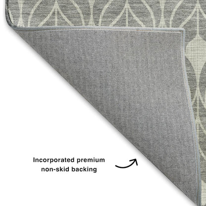 Luxury Washable Indoor/Outdoor The Reserve Gray 3' x 5' Rug