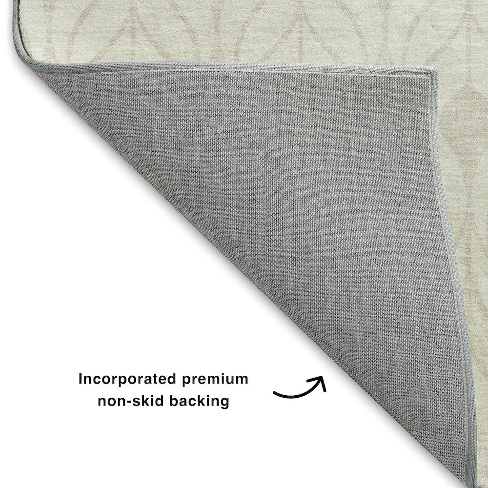 Luxury Washable Indoor/Outdoor The Reserve Ivory 3' x 5' Rug