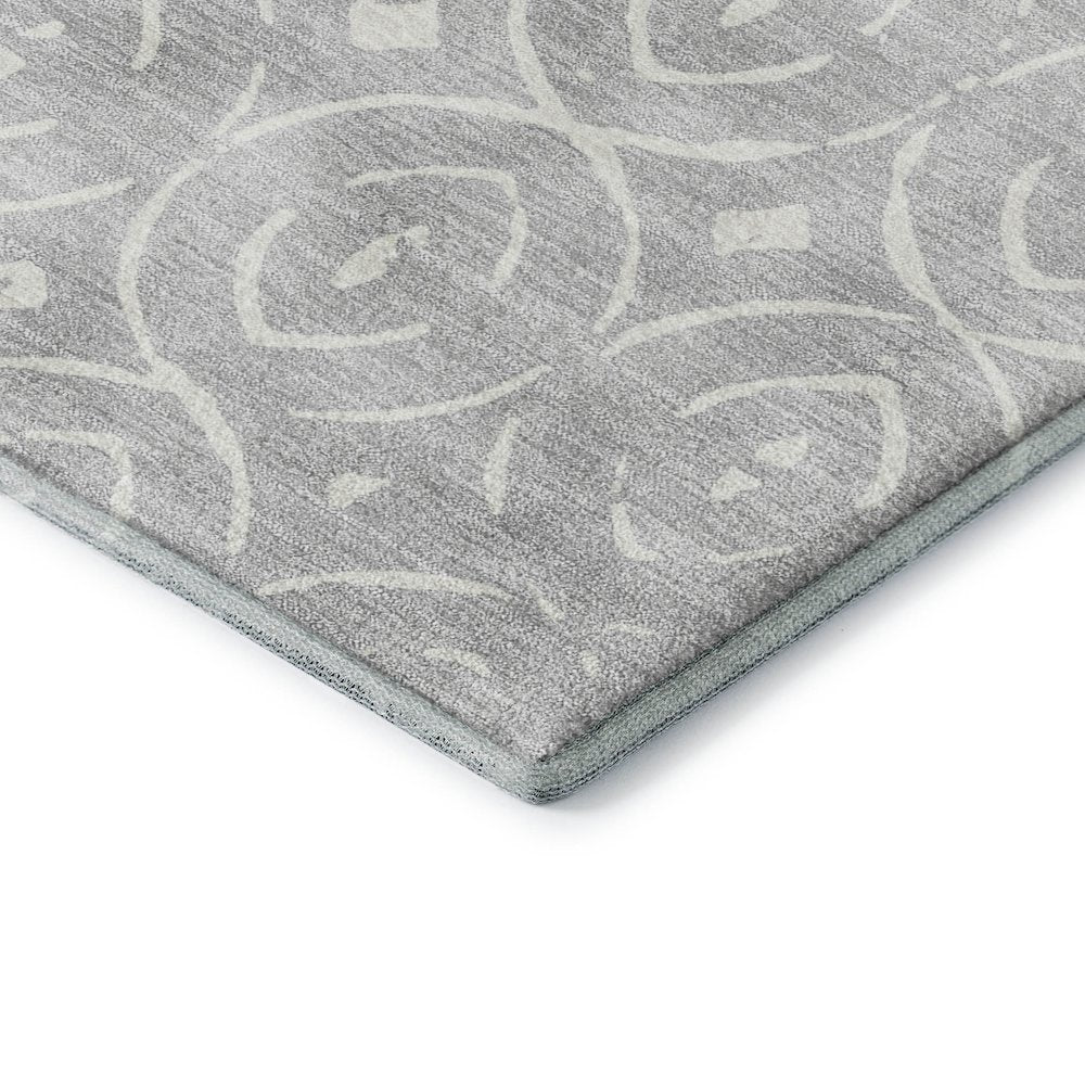 Luxury Washable Indoor/Outdoor The Reserve Silver 3' x 5' Rug
