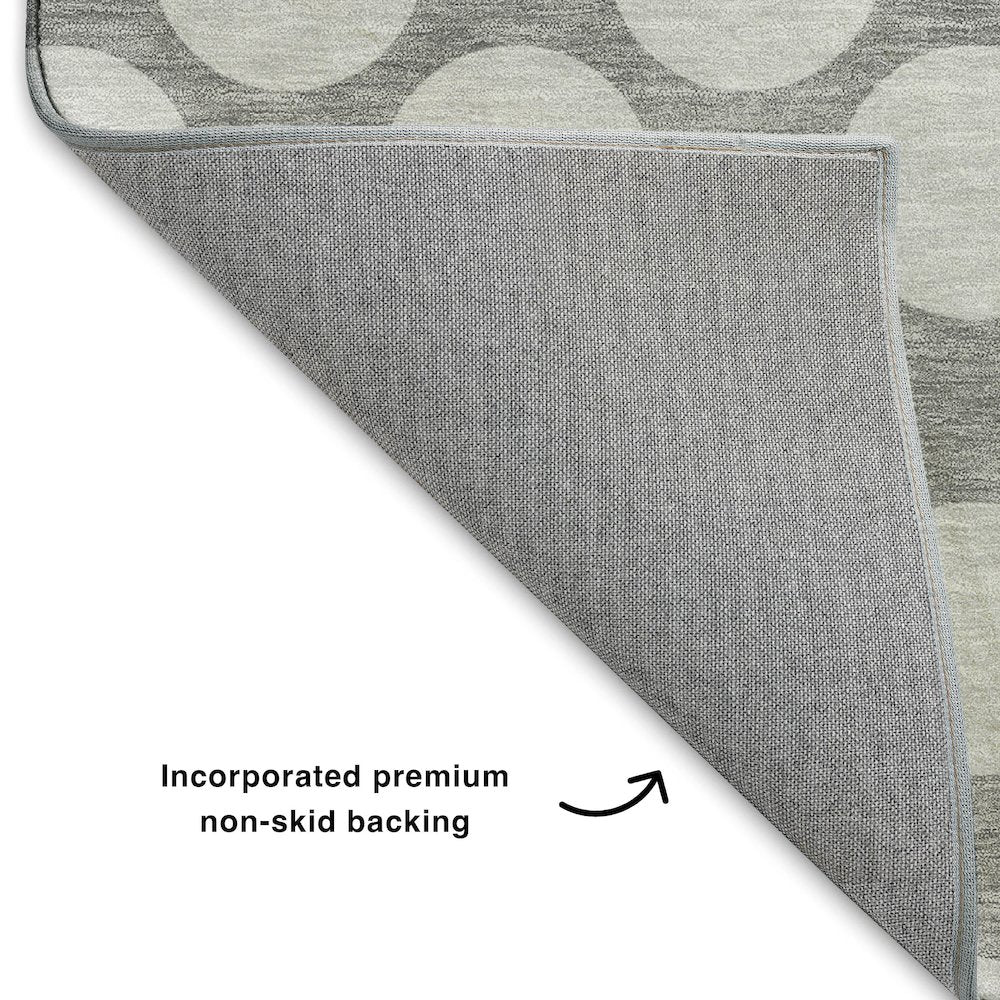 Luxury Washable Indoor/Outdoor The Reserve Gray 3' x 5' Rug