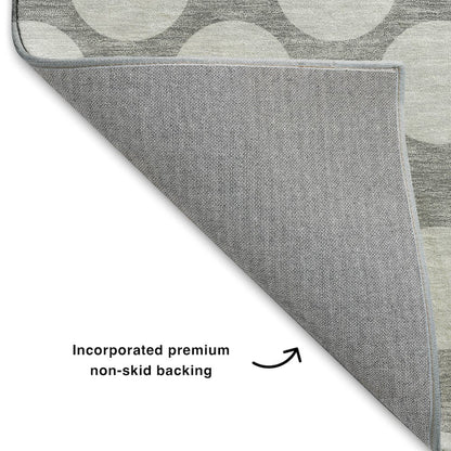 Luxury Washable Indoor/Outdoor The Reserve Gray 3' x 5' Rug