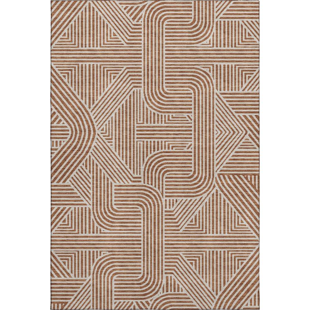 Luxury Washable Indoor/Outdoor The Reserve Paprika 8' x 10' Rug