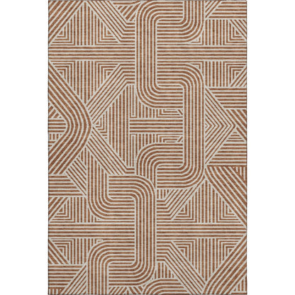 Luxury Washable Indoor/Outdoor The Reserve Paprika 8' x 10' Rug