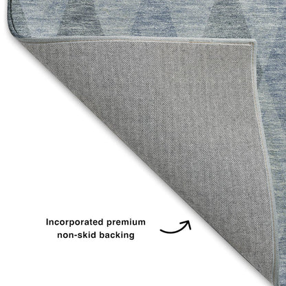 Luxury Washable Indoor/Outdoor The Reserve Denim 3' x 5' Rug