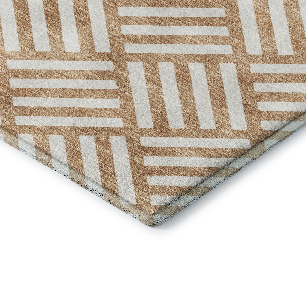 Luxury Washable Indoor/Outdoor The Reserve Copper 3' x 5' Rug