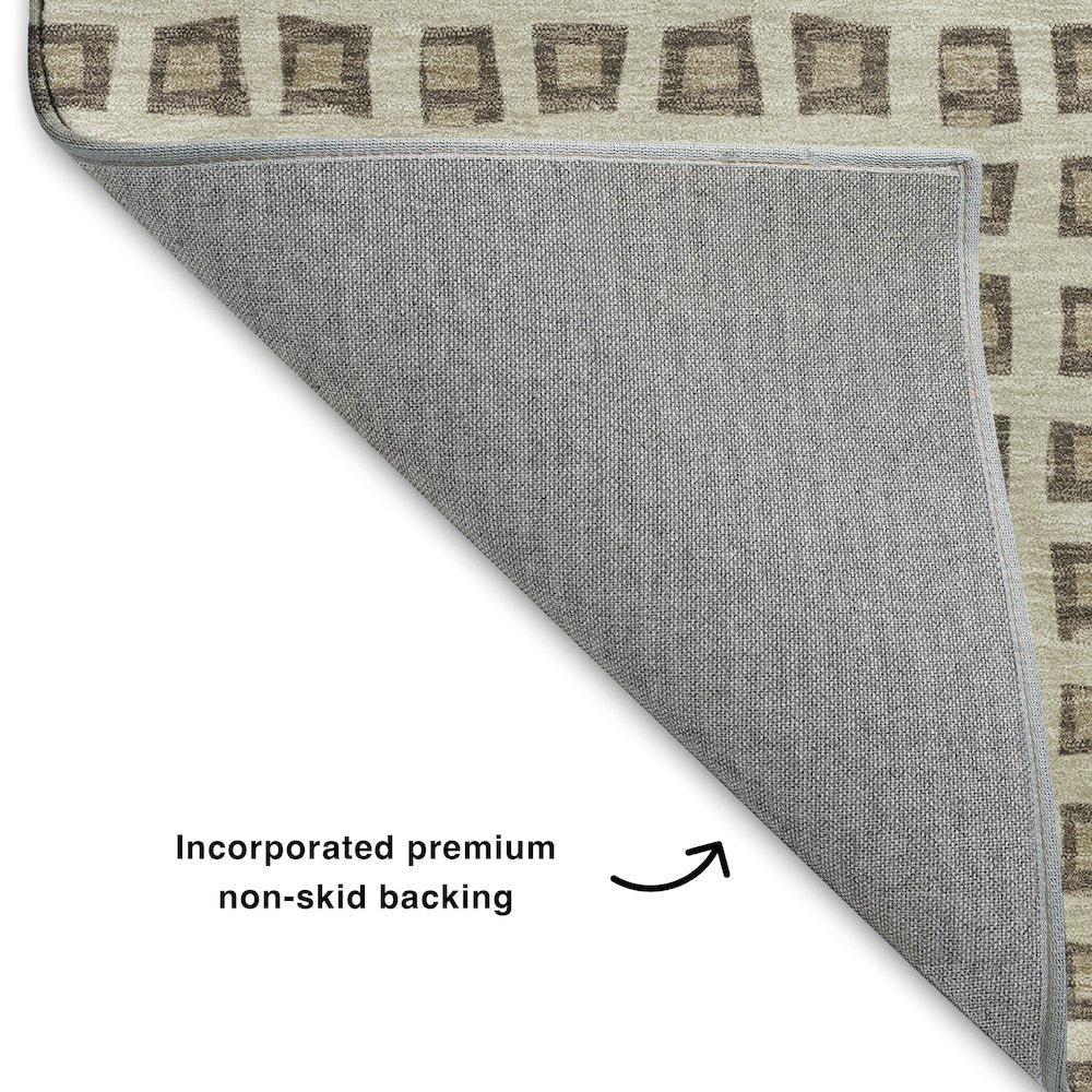 Luxury Washable Indoor/Outdoor The Reserve Brown 3' x 5' Rug