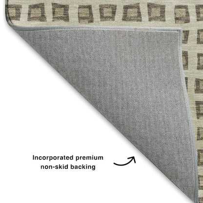 Luxury Washable Indoor/Outdoor The Reserve Brown 3' x 5' Rug