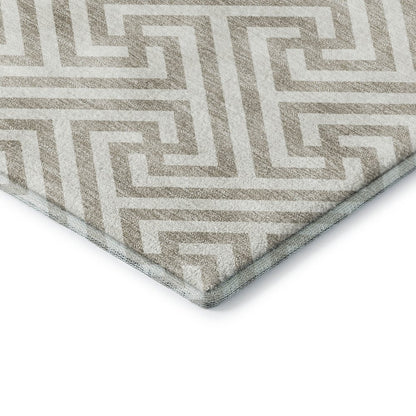 Luxury Washable Indoor/Outdoor The Reserve Flax 3' x 5' Rug