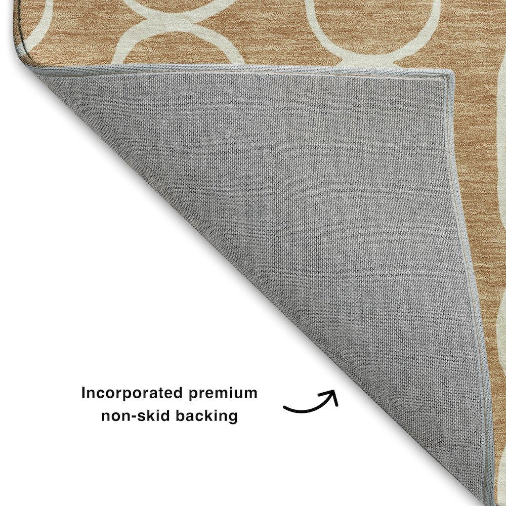 Luxury Washable Indoor/Outdoor The Reserve Copper 3' x 5' Rug