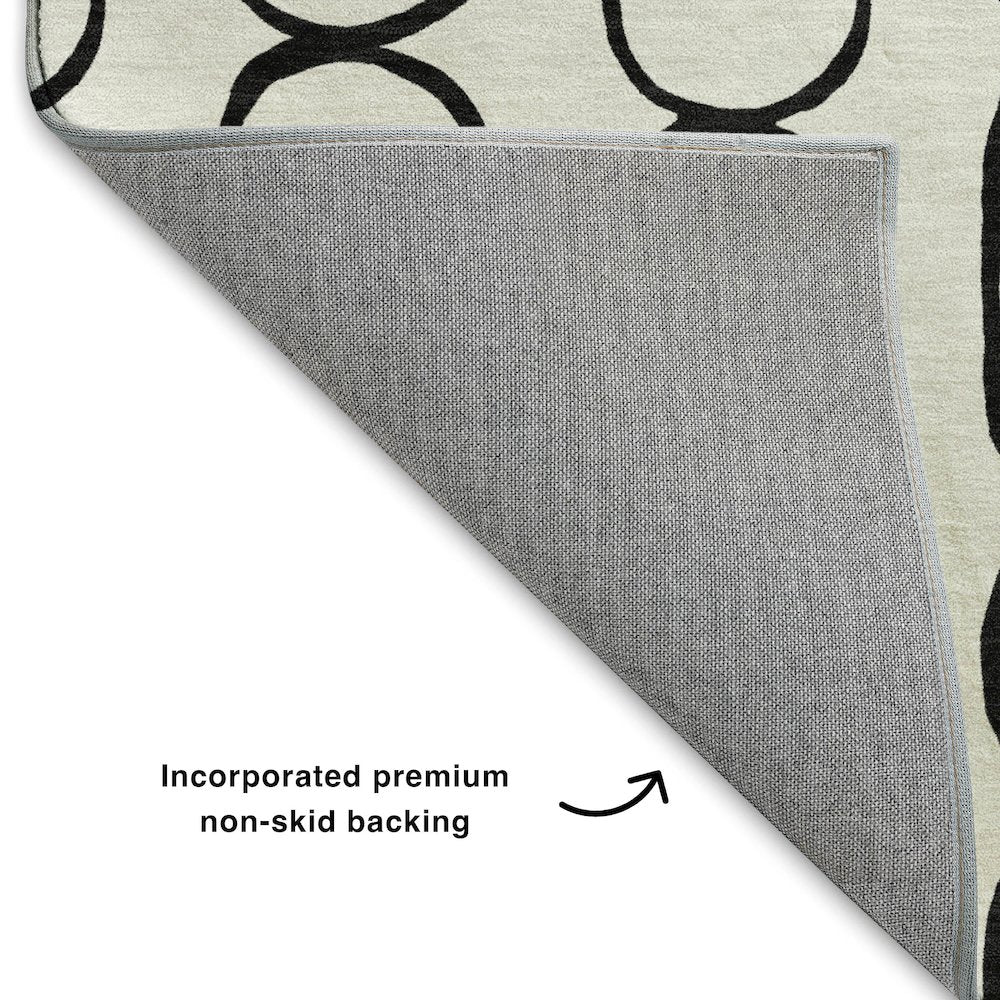 Luxury Washable Indoor/Outdoor The Reserve Ivory 3' x 5' Rug