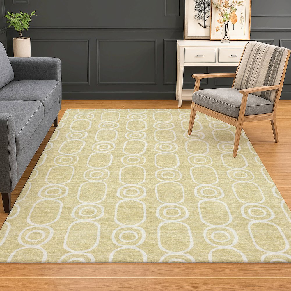 Luxury Washable Indoor/Outdoor The Reserve Wheat 8' x 10' Rug