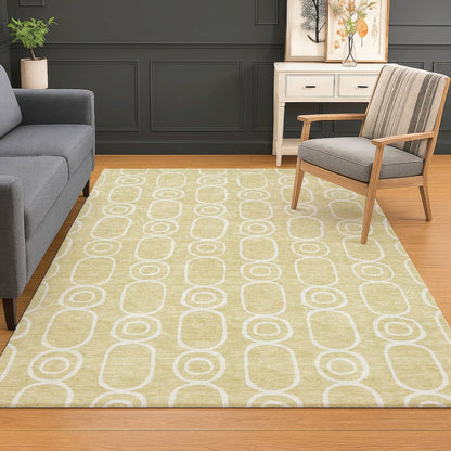 Luxury Washable Indoor/Outdoor The Reserve Wheat 8' x 10' Rug