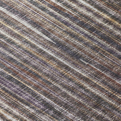 Waverly Brown Contemporary Striped 9' x 12' Area Rug Brown AWA31