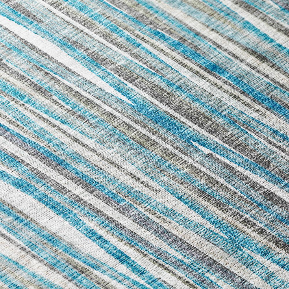 Waverly Blue Contemporary Striped 9' x 12' Area Rug Blue AWA31