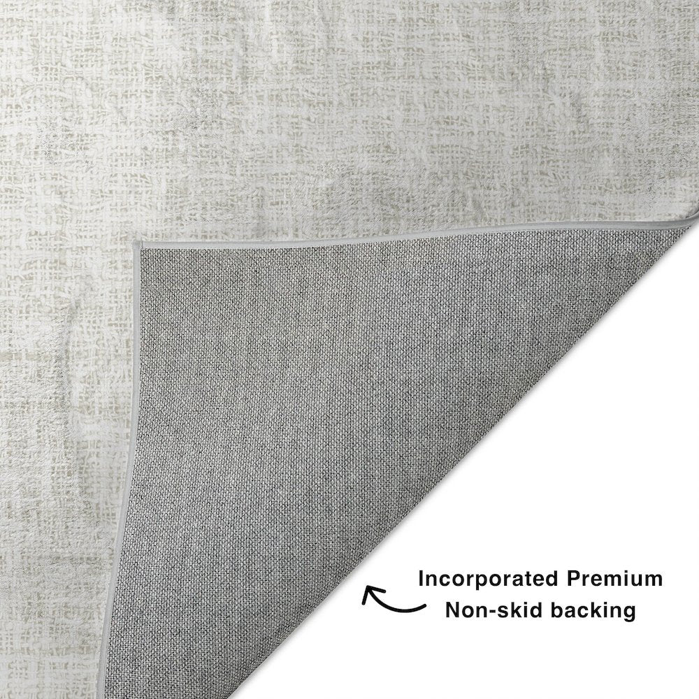 Luxury Washable Voyage VY1 Ivory 3' x 5' Rug