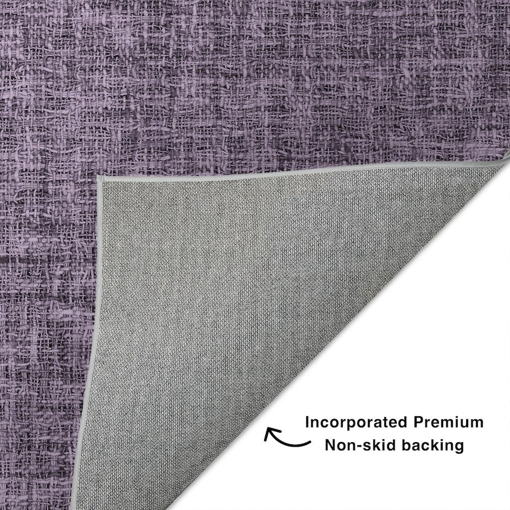 Luxury Washable Voyage VY1 Purple 3' x 5' Rug