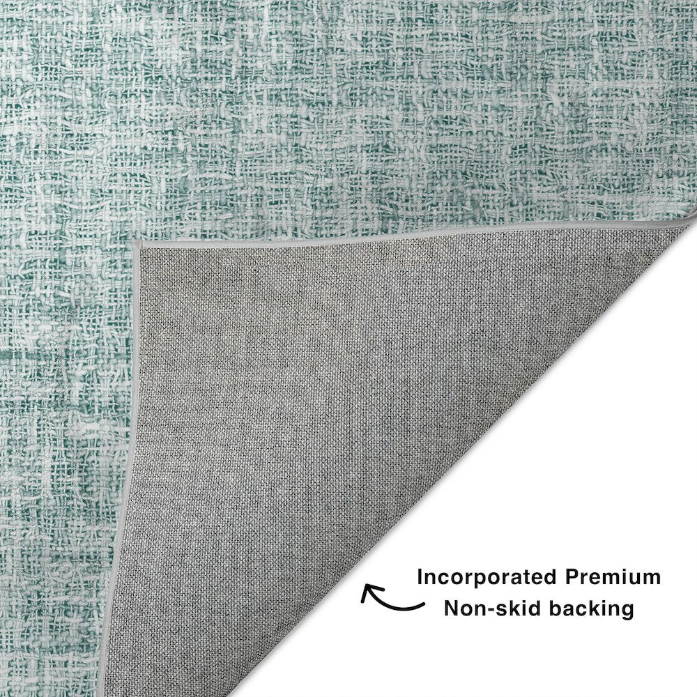 Luxury Washable Voyage VY1 Blue 3' x 5' Rug