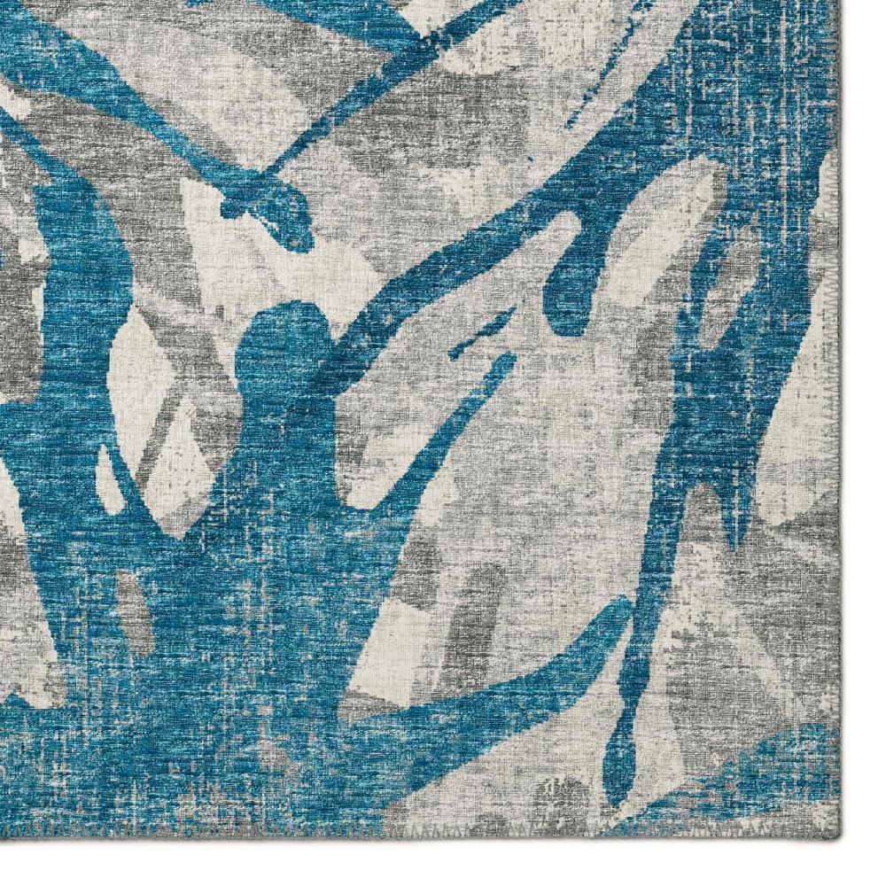 Bravado Blue Contemporary Color Splash 3' x 5' Area Rug Blue ABV36