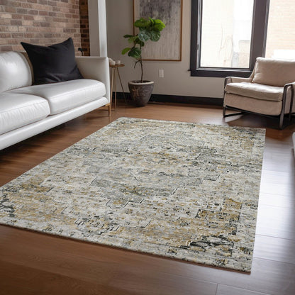 Machine Washable Indoor/Outdoor Chantille Taupe 9' x 12' Rug