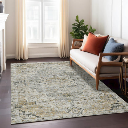 Machine Washable Indoor/Outdoor Chantille Taupe 9' x 12' Rug