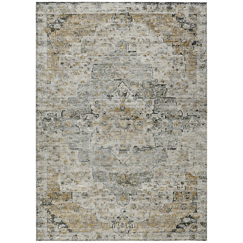 Machine Washable Indoor/Outdoor Chantille Taupe 9' x 12' Rug