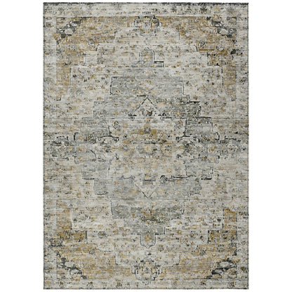 Machine Washable Indoor/Outdoor Chantille Taupe 9' x 12' Rug