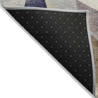 Machine Washable Indoor/Outdoor Chantille Navy 5' x 7'6" Rug