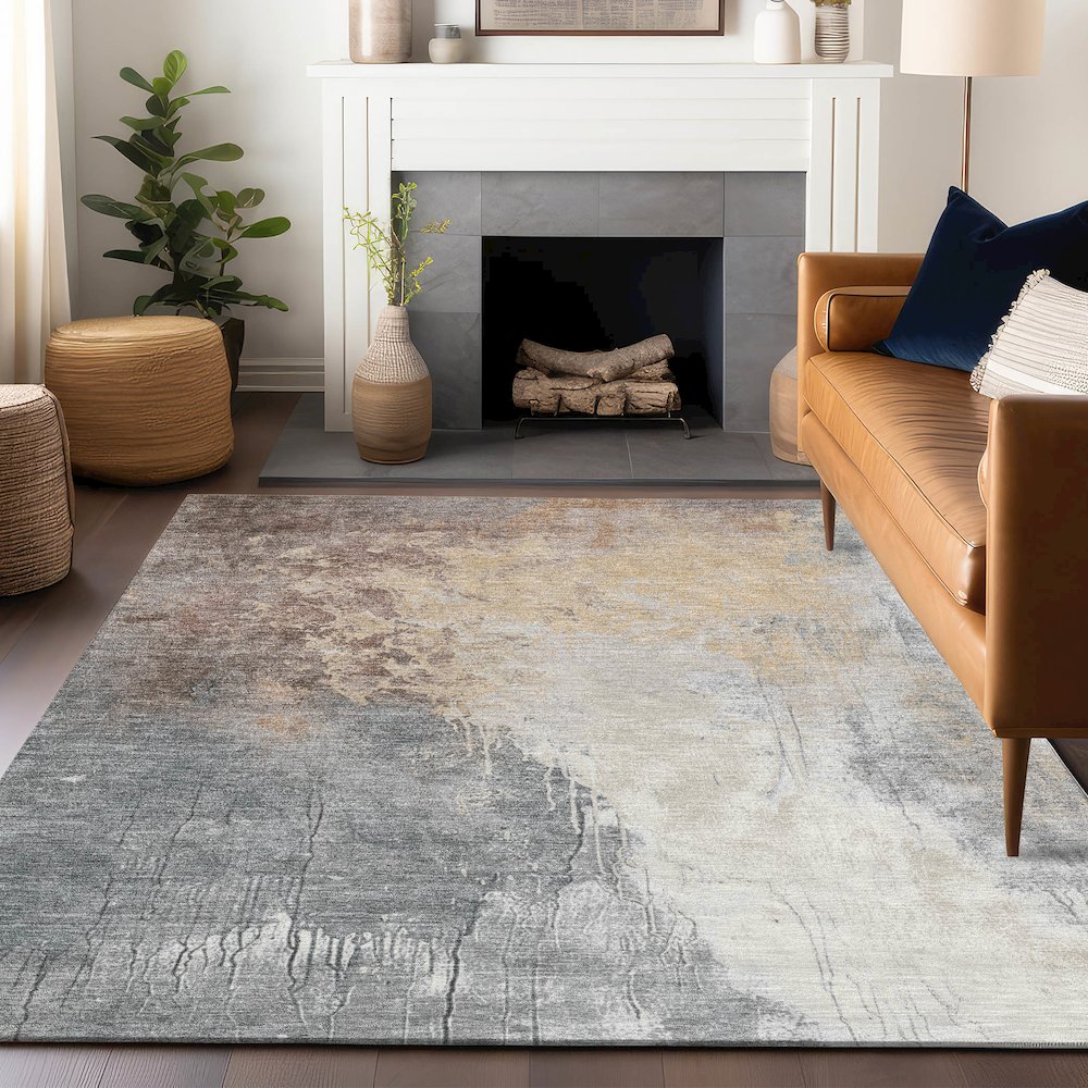 Machine Washable Indoor/Outdoor Chantille Coral 9' x 12' Rug
