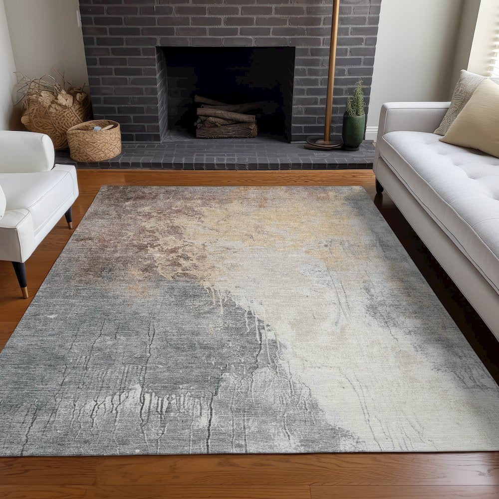 Machine Washable Indoor/Outdoor Chantille Coral 9' x 12' Rug