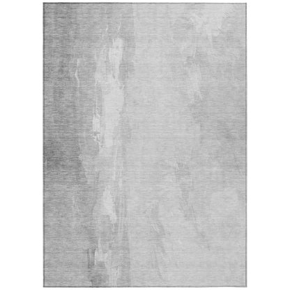 Machine Washable Indoor/Outdoor Chantille Gray 9' x 12' Rug