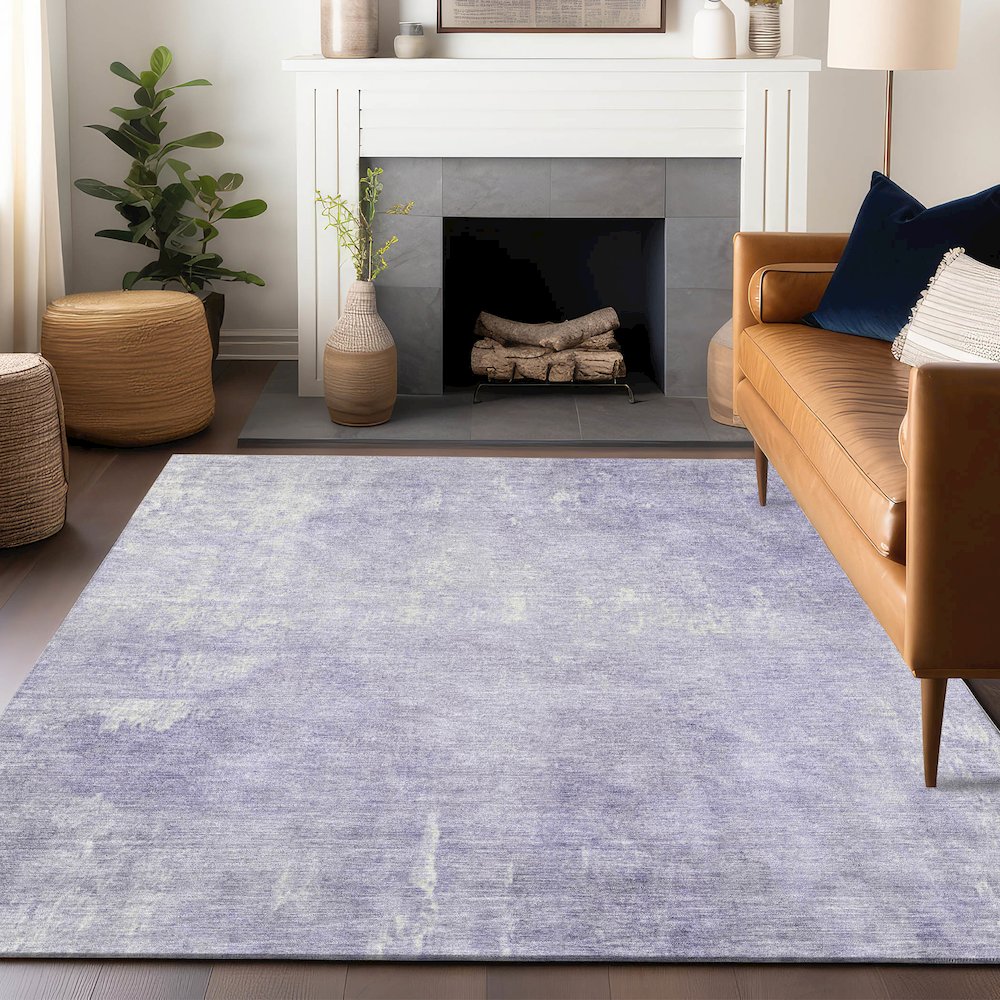 Machine Washable Indoor/Outdoor Chantille Lavender 9' x 12' Rug