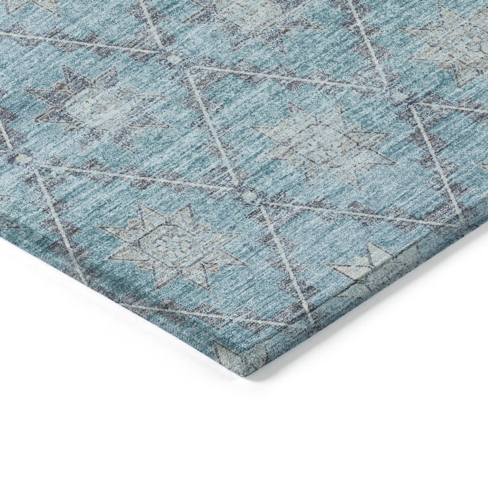 Machine Washable Indoor/Outdoor Chantille Teal 5' x 7'6" Rug