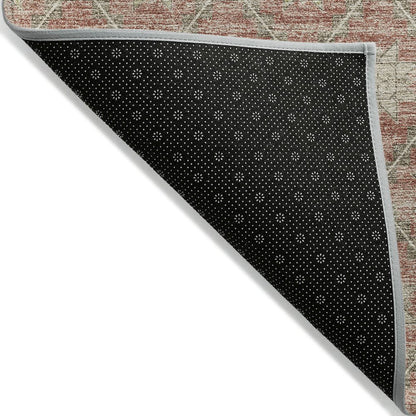 Machine Washable Indoor/Outdoor Chantille Terracotta 5' x 7'6" Rug