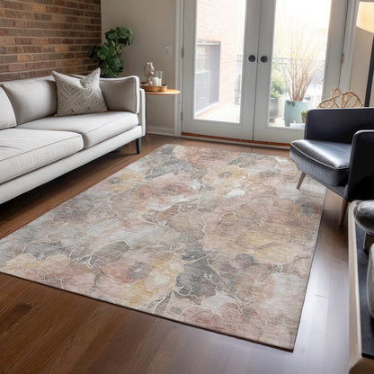 Machine Washable Indoor/Outdoor Chantille Taupe 9' x 12' Rug