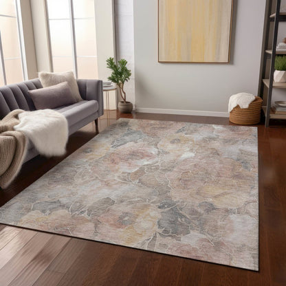 Machine Washable Indoor/Outdoor Chantille Taupe 9' x 12' Rug