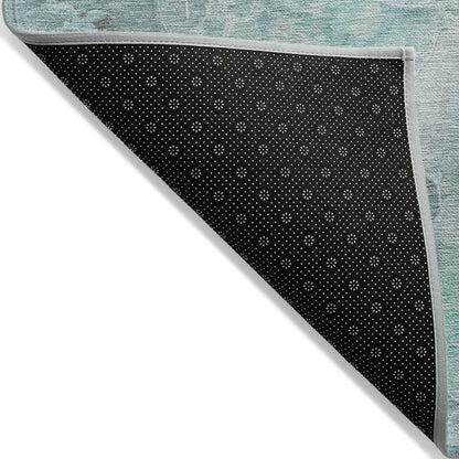 Machine Washable Indoor/Outdoor Chantille Teal 5' x 7'6" Rug