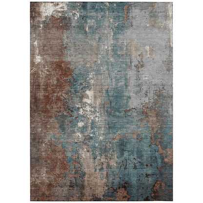 Machine Washable Indoor/Outdoor Chantille Paprika 9' x 12' Rug