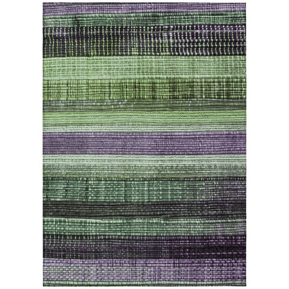Machine Washable Indoor/Outdoor Chantille Purple 9' x 12' Rug