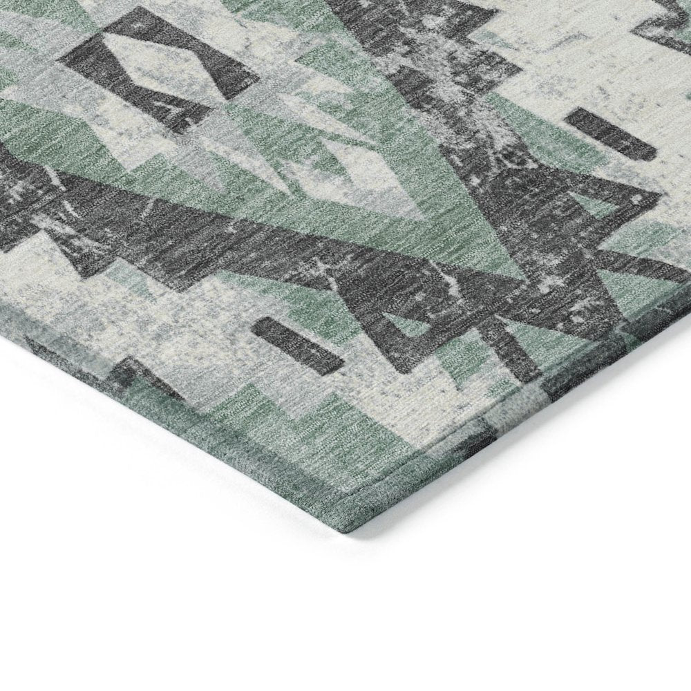 Machine Washable Indoor/Outdoor Chantille Seafoam 5' x 7'6" Rug
