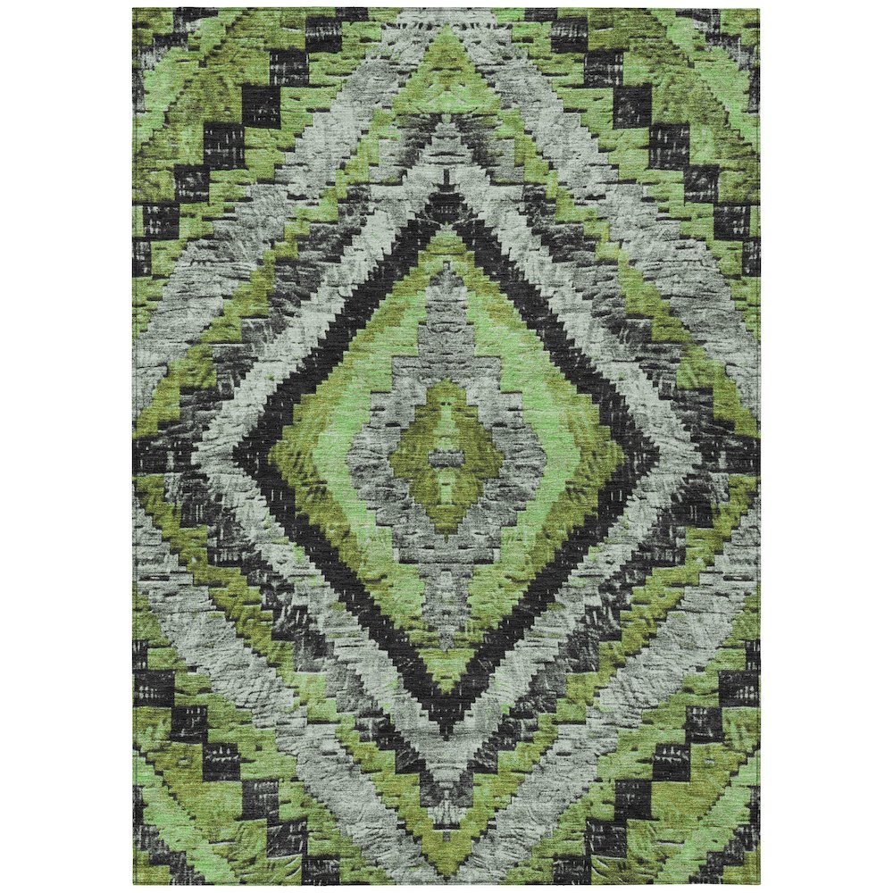 Machine Washable Indoor/Outdoor Chantille Aloe 9' x 12' Rug
