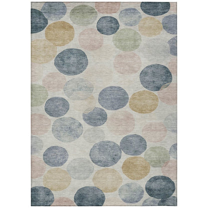 Machine Washable Indoor/Outdoor Chantille Beige 9' x 12' Rug