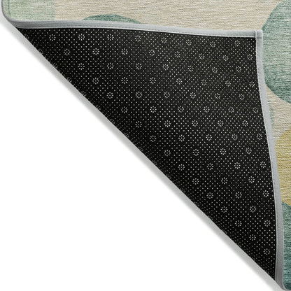 Machine Washable Indoor/Outdoor Chantille Teal 5' x 7'6" Rug