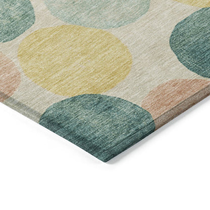 Machine Washable Indoor/Outdoor Chantille Teal 5' x 7'6" Rug