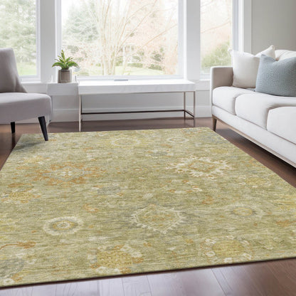 Machine Washable Indoor/Outdoor Chantille Sage 9' x 12' Rug