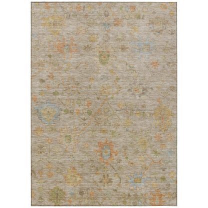 Machine Washable Indoor/Outdoor Chantille Beige 9' x 12' Rug