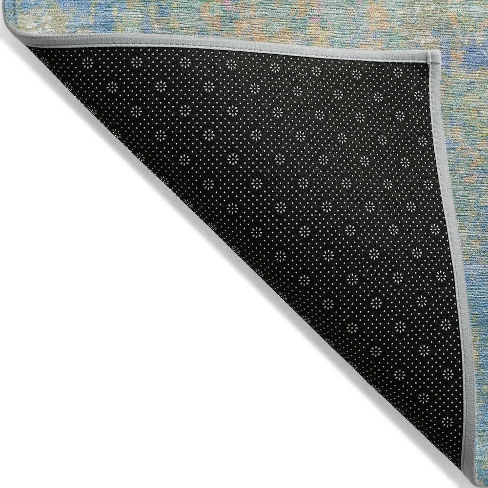 Machine Washable Indoor/Outdoor Chantille Teal 5' x 7'6" Rug