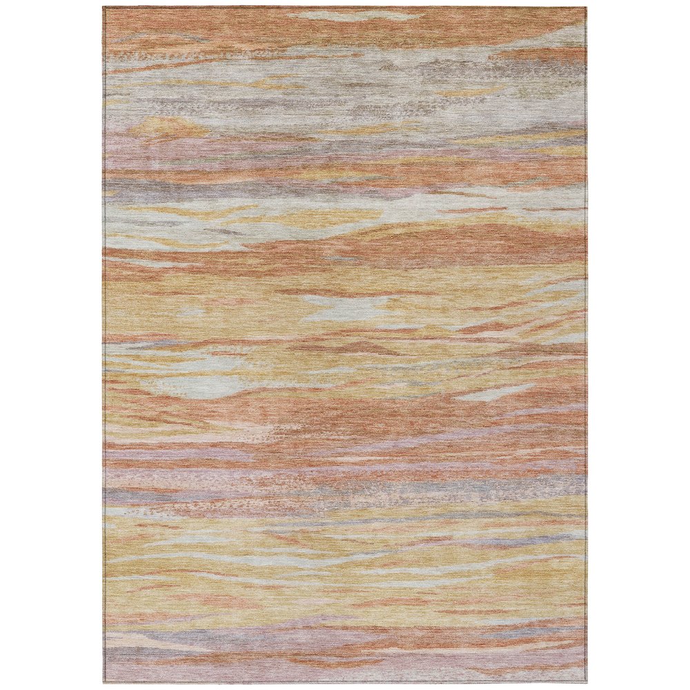 Machine Washable Indoor/Outdoor Chantille Salmon 9' x 12' Rug