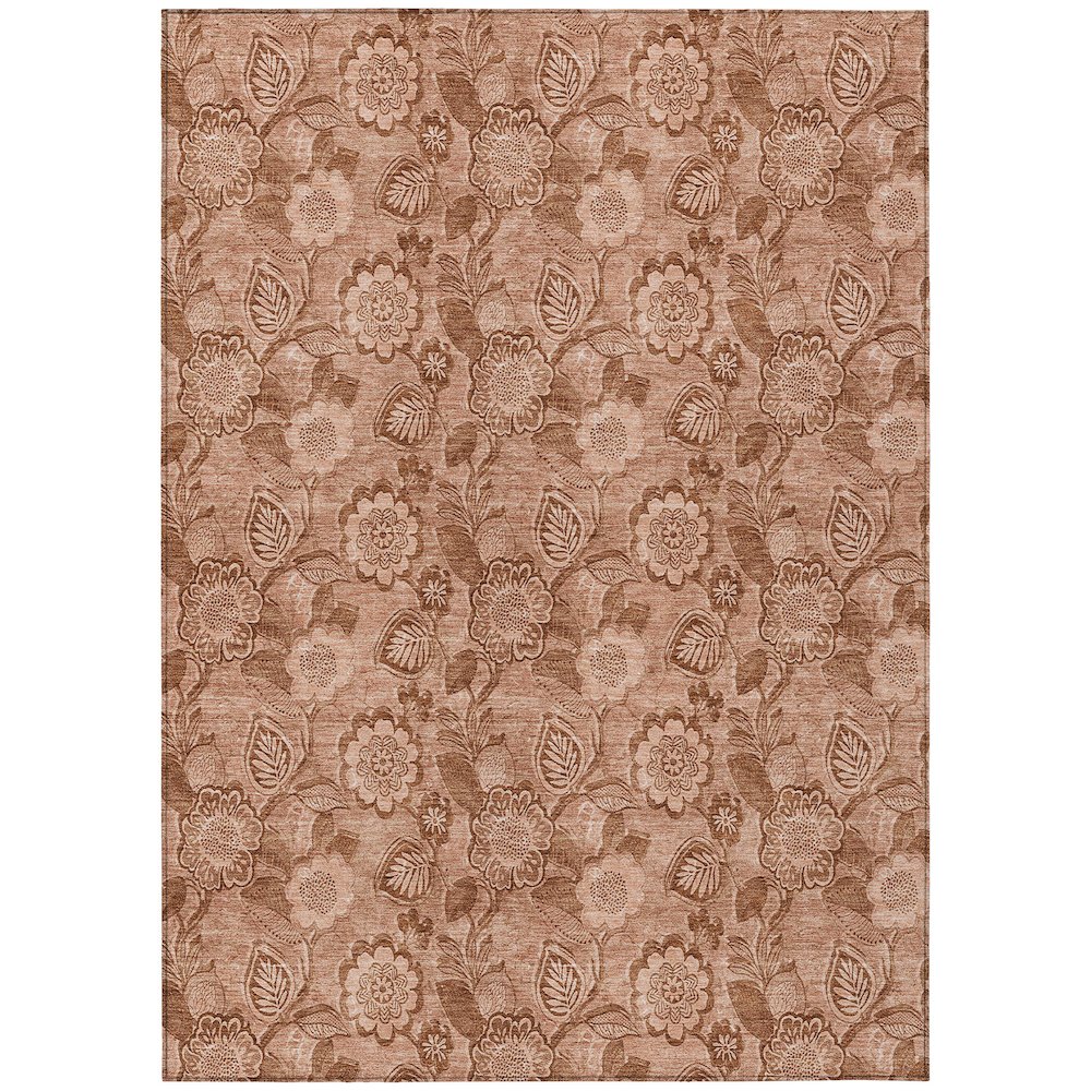 Machine Washable Indoor/Outdoor Chantille Terracotta 9' x 12' Rug