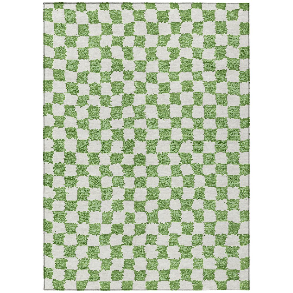Machine Washable Indoor/Outdoor Chantille Green 9' x 12' Rug